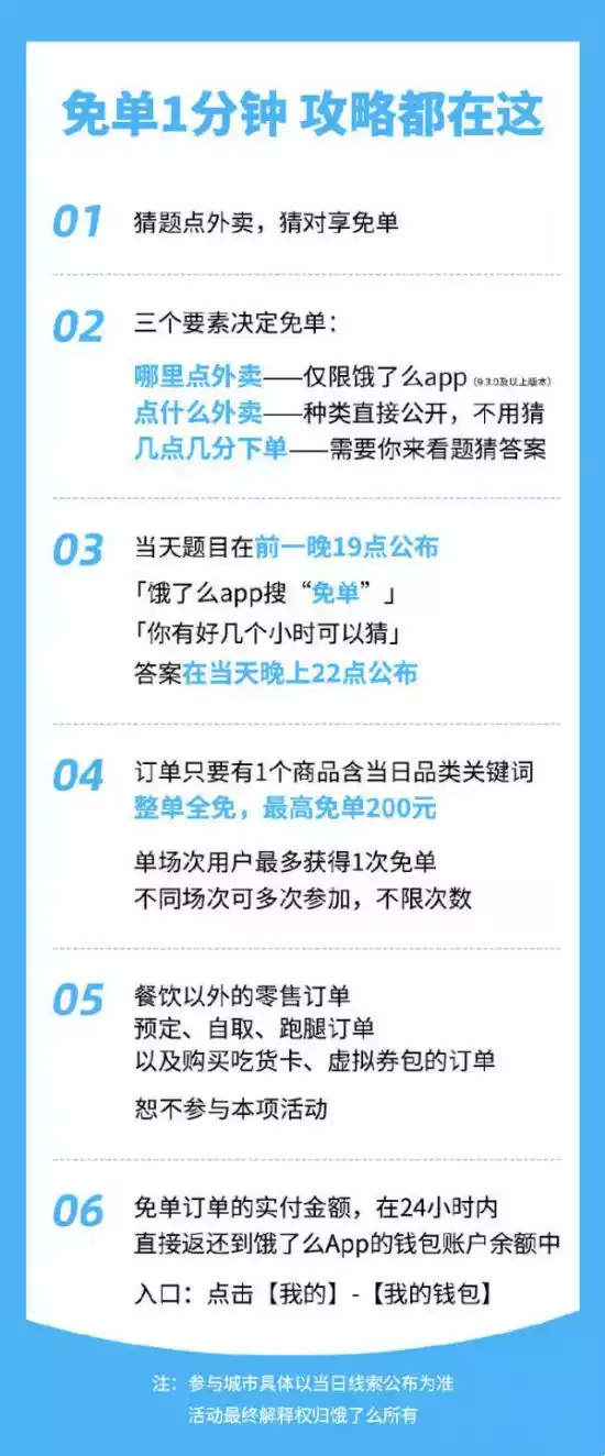 饿了么免单一分钟6月29日免单时间 免单一分钟6月29日免单时间