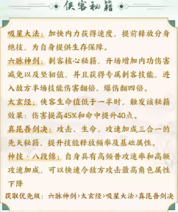 武林闲侠独孤一门秘籍怎么选择 独孤一门秘籍搭配攻略